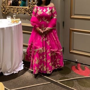 Off shoulder Gorgeous Anarkali gown